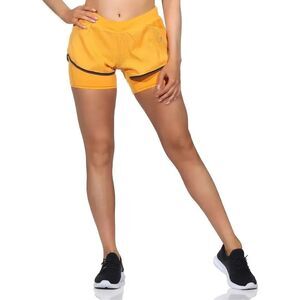 Gymshark Speed 2 in 1 Shorts Orange Horizon Running Lined Womens Size Small EUC